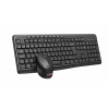 Klávesnice C-TECH WLKMC-04, bezdrátový combo set s myší, černý, USB, CZ/SK