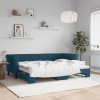 zahrada-XL Denná posteľ s rozkladacou posteľou modrá 80x200 cm zamat 3197763