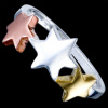 Silver.ag Prsteň strieborný, hviezdičky, pozlátený R2780