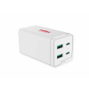 Nabíjačka USB 230V 4port, 2xUSB A, 2xUSB Typ C, 120W, Power Delivery, QC 3.0, kábel (C7) 1.2m, biela