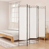 vidaXL 5-panelový paraván biely 200x200 cm látkový - Biela - 56332-11362