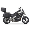 Kompletná sada čiernych hliníkových kufrov SHAD TERRA BLACK, 48L topcase 36L/36L bočné kufre, vrátane montážnej sady a platne SHAD HONDA NC 750 X 2021-