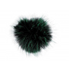 Kožušinový brmbolec s pútkom Ø12 cm čierna 1ks