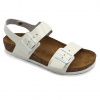 Leon 4303 Dámske zdravotné korkové sandále 42 - 26,5 cm, biela, 2,0 cm