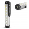 LED baterka - režim pracovnej lampy - 400 mAh akumulátor - XPE + SMD LED - 500 lm - IP55 - strieborn