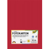 FOLIA Dekoračný kartón, 2 stranný, A4, 300 g, 50 listov, FOLIA, jasný červený