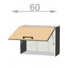 Casarredo Kuchynská vysoká výklopná skrinka 60, Craft W6046, korpus grafit