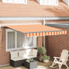 zahrada-XL Ručná vysúvacia markíza žltá a oranžová 300x250 cm 3329965