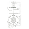 Motor 1000W tangenciálny vysávač AMETEK, JACUZZI 2381S, SBDST10302 univerzálny agregát, vysávač