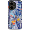 Mobiwear Glossy lesklý pro Honor 400 - Modrá květena 5907861030854
