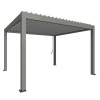 Biohort pergola 4x3,5 - 404,5 x 367,5 cm, sivá metalická/strieborná metalická (lamely) B489430