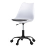Autronic KA-X7055 GREY - Stolička kancelárska, biela plastová škrupina, sedák šedá látka, kovový kríž