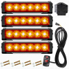 LED DIÓDOVÉ KOHÚTY STROBOSKOPY VÝSTRAŽNÉ LAMPY 12/24V ORANŽOVÉ