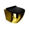 Lavita SOFI SLIM GOLD/BLACK závesné WC, Rimless zlatá 5900378319146