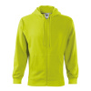 MALFINI Mikina Trendy Zipper 410 na zip, pánská MAL-4106213 S Zelená limetková