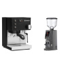 Rancilio Silvia E, black + Eureka Atom W 75, grey