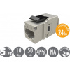 MULTIPACK 24 ks - rychlozařezávací keystone Solarix CAT6A STP SXKJ-10G-STP-BK-NA Comp. Level a 4PPoE