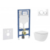 GEBERIT - Duofix Set předstěnové instalace, kompaktního klozetu Oudee Vortex a sedátka softclose, tlačítko Sigma20, bílá/chrom SANI11CA3163B