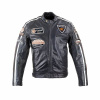 Pánska kožená moto bunda W-TEC Black Cracker Farba čierna, Veľkosť 5XL