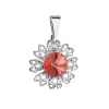 Prívesok bižutérie so Swarovski kryštálmi červená kytička 54032.3 padparadcha