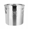 Nerezová nádoba na obilie, skladovacie vedro s rúčkami a vekom