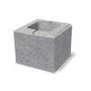 Semmelrock Rivago plotový systém polovičný prvok 20x20x16 cm sivo-púdrový 668211075