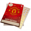 MANCHESTER UNITED FC Narodeninové blahoželanie Manchester United FC, nálepky