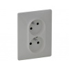 LEGRAND VALENA LIFE zásuvka 2x2P + T s etskou ochranou, hliník, 753386