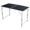 LINDER EXCLUSIV Kempingový stolík skladací 120 x 60 x 55/62/70 cm - čierny
