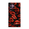 Odolný obal Mobiwear Elite Pro - Samsung Galaxy S22 Ultra - EP45E Temné červené květy - VÝPRODEJ (Odolné pouzdro, obal kryt Mobiwear Elite Pro - maximální ochrana mobilu, zesílené hrany, přesné výřezy