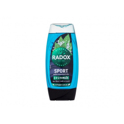Radox Sport Mint And Sea Salt 3-in-1 Shower Gel (M) 225ml, Sprchovací gél