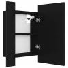 vidaXL LED kúpeľňová zrkadlová skrinka čierna 40x12x45 cm akryl - Čierna - 70579-25362
