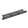 XtendLan Patch panel 19 , 24 portů, C5E, vyvazovací úchytky, 2xAu
