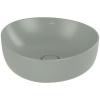 VILLEROY & BOCH Antao asymetrické umývadlo na dosku bez otvoru, bez prepadu, 400 x 395 mm, Morning Green, s povrchom CeramicPlus, 4A7240R8