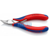 KNIPEX 35 42 115 Kleště pro elektroniku, půlkulaté čelisti zahnuté 45°, vícesl.návleky, leštěné