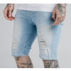Kraťasy Siksilk - Distressed Denim Shorts Light Blue Wash M