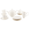 Porcelánová kávová súprava MARIAPAULA KLASYK ECRU pre 6 osôb (21 ks.)