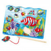 Drevené magnetické puzzle Viga Rybolov Multicolor