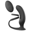 Love to Love rechargeable radio prostate vibrator with penis ring black