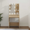 zahrada-XL Toaletný stolík s LED dub sonoma 60x40x140 cm 808831