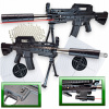 KARABIN M4A1 AMERICKÁ replika na guličky, SNAJPERKA ASG + LASER + TERČE