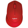 LOGITECH M330 Wireless Silent Plus (910-004911) WiFi (USB prijímač) / Optická (1000 dpi) / Skrolovacie koliesko / Červená / / 1x AA