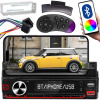12V 1DIN mobilné autorádio 4x50W MP3 2x USB Bluetooth Smart držiak RGB
