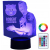 Nočná lampa do detskej izby - 3DLED nočná lampa Robert Lewandowski FC Barcelona (3DLED nočná lampa Robert Lewandowski FC Barcelona)