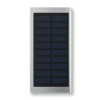 Solárna powerbanka 8000 mAh, strieborná
