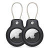 OBAL TECH-PROTECT ROUGH VEIN 2-PACK APPLE AIRTAG Čierny
