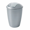 Spirella výklopný odpadkový kôš ATLANTA, strieborný plast, 5 L