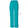 Dámske nohavice s gumou v páse - modrozelená 2XL