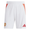 adidas Manchester United Home Shorts 2024 2025 Adults White XL