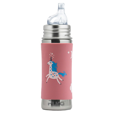 Pura® nerezová fľaša s náustkom 325ml ružovo-biela,rose, unicorn Farba: unicorn